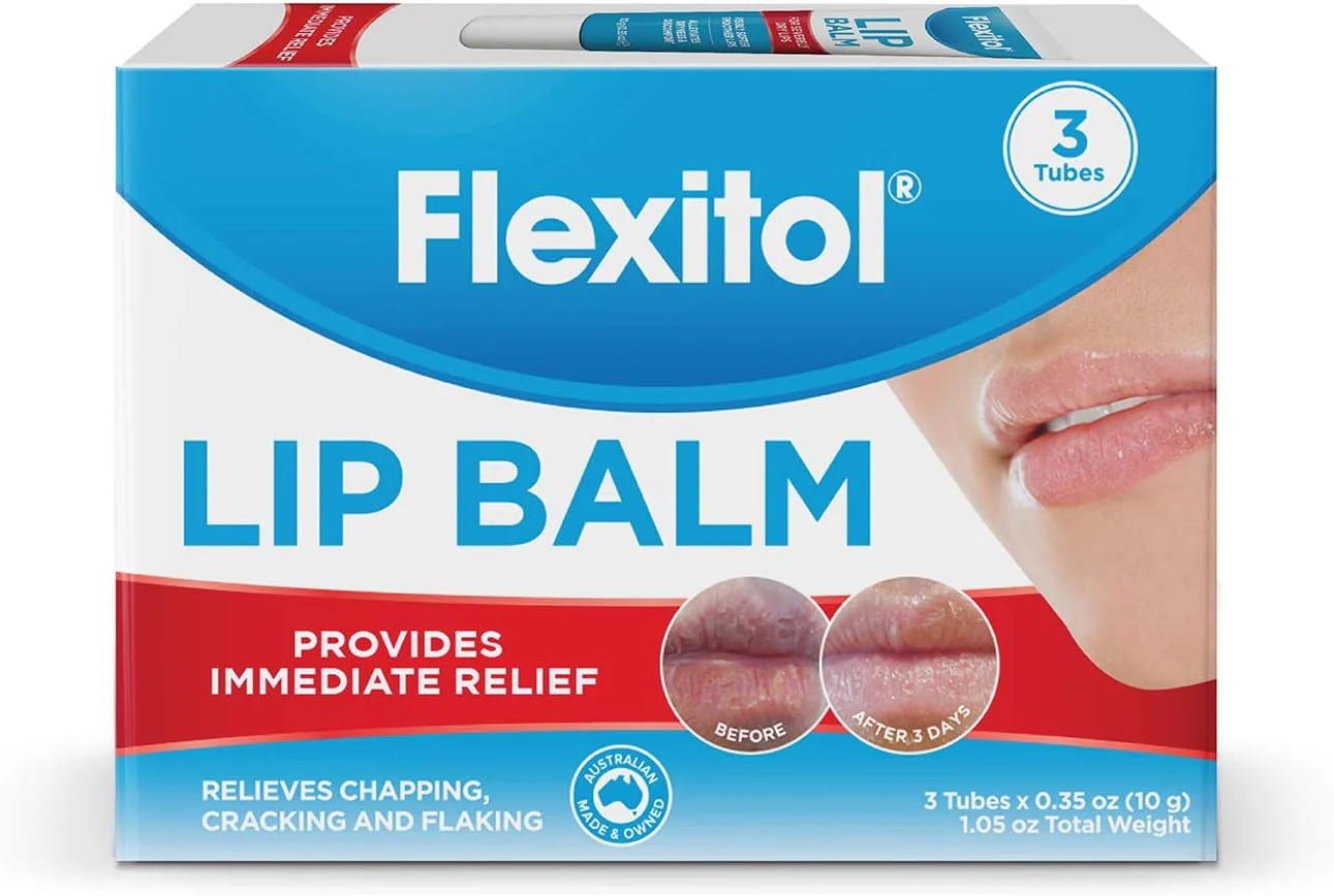 Bálsamo labial Flexitol, tubo de 0,35 onzas, color blanco crema, 3 unidades (paquete de 1) - Imagen 2