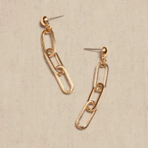 Banana Republic Pendientes con forma de clip de papel