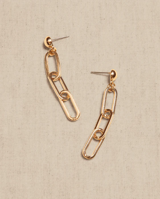 Banana Republic Pendientes con forma de clip de papel