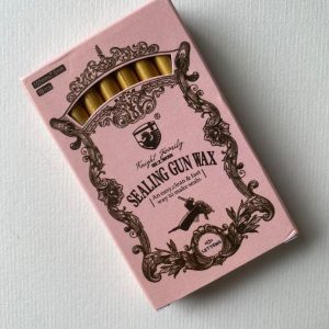 Barras de sellado de cera BNIB oro amarillo y sello personalizado