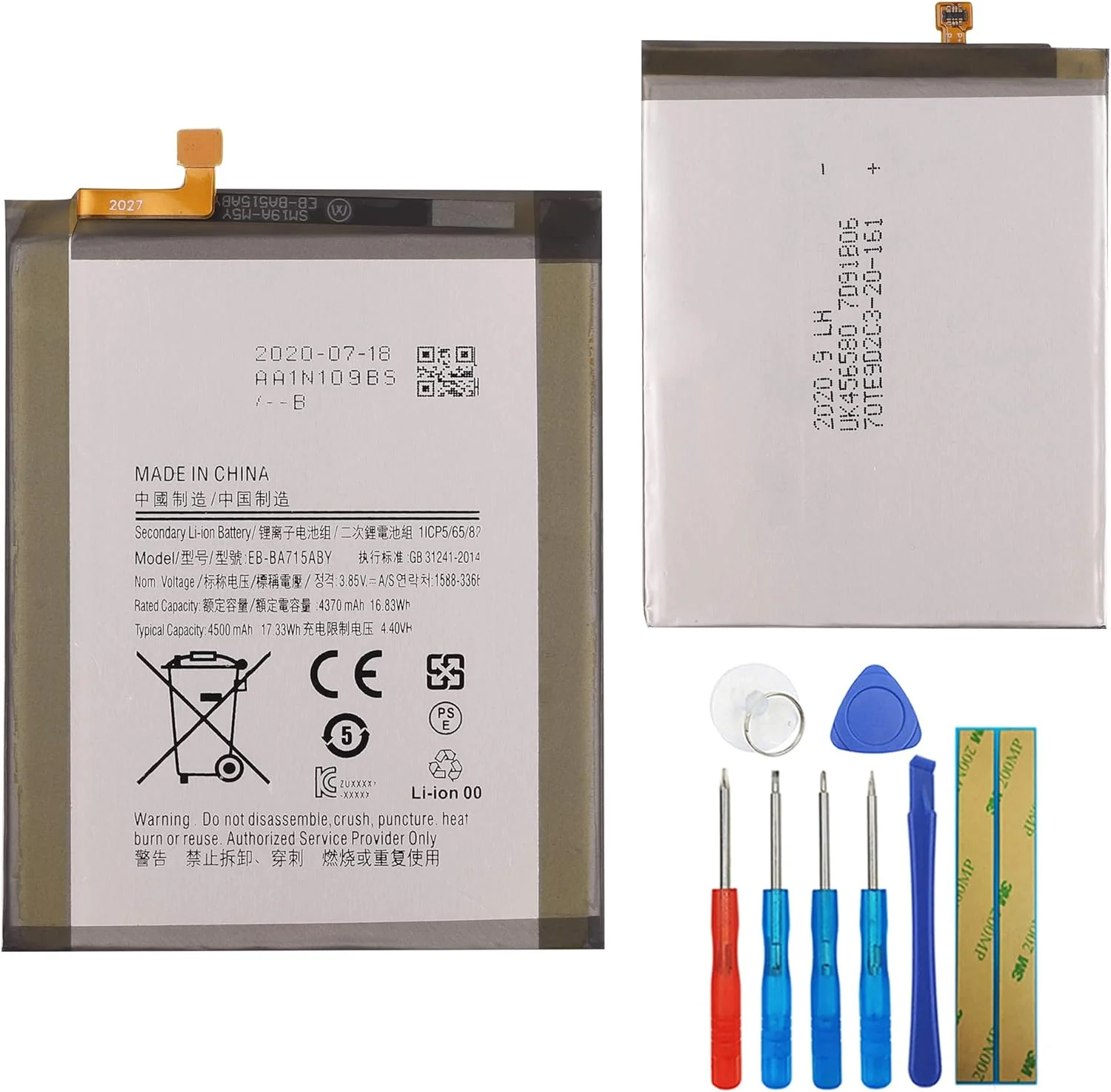 Batería de Repuesto EB-BA715ABY Compatible con Samsung Galaxy con Herramientas