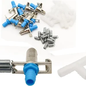 Bebedero automático de tetina para conejos, cobayas, roedores con resortes dobles