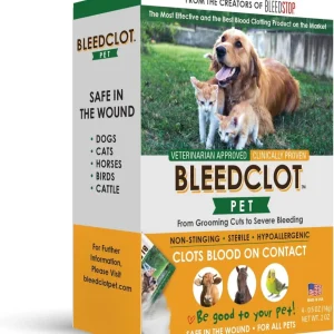 BleedClot - Polvo de coagulación de sangre para mascotas de primeros auxilios