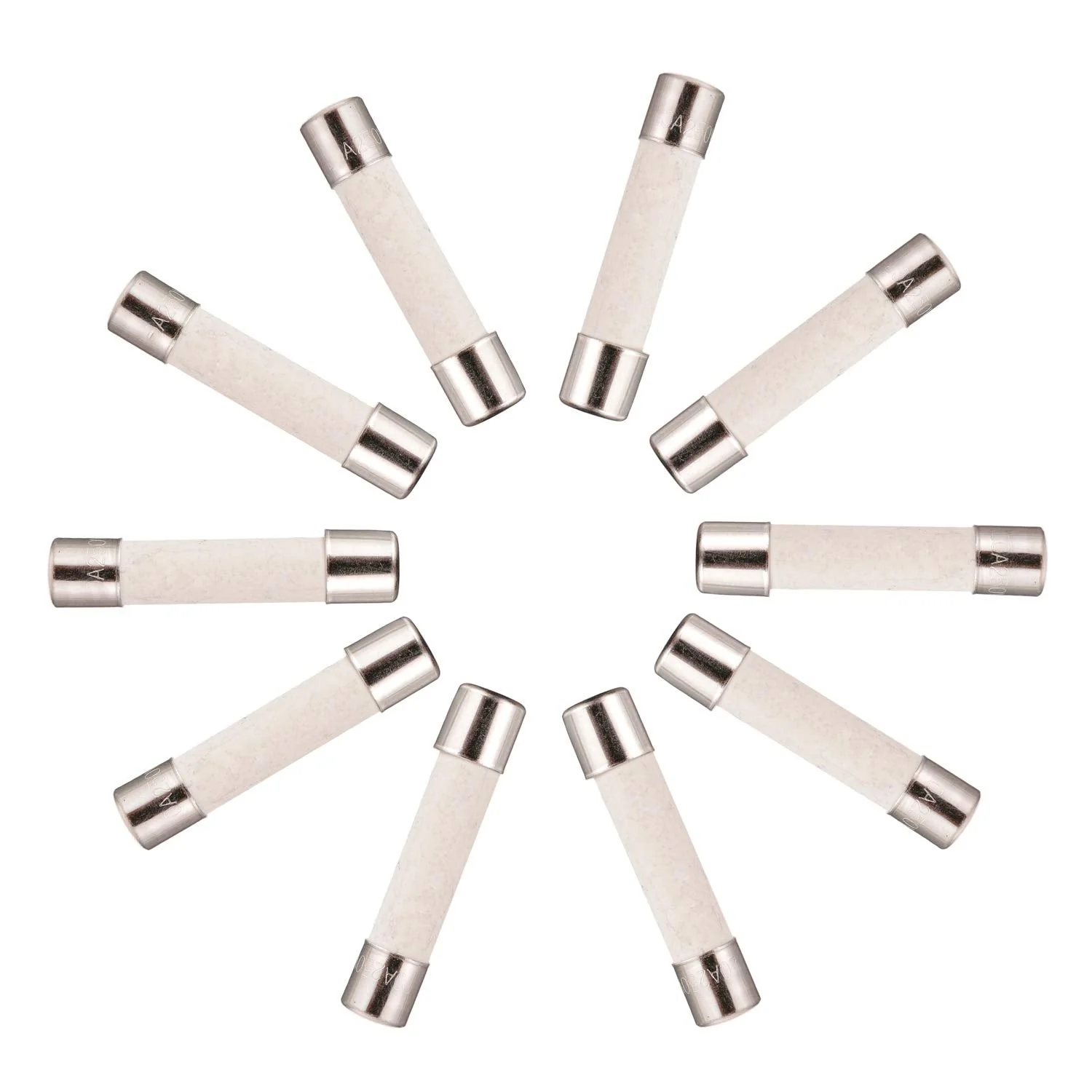 BOJACK T15A250V 6x30 mm 15 A 250 V Fusibles cerámicos de fusión lenta, 20 piezas