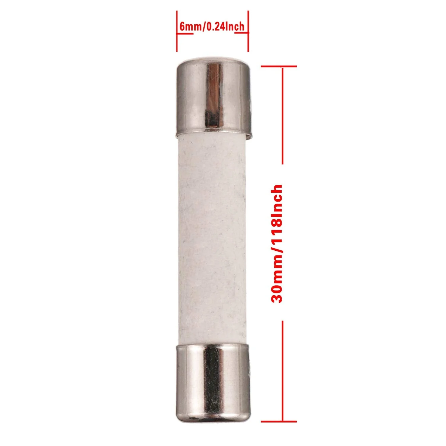 BOJACK T15A250V 6x30 mm 15 A 250 V Fusibles cerámicos de fusión lenta, 20 piezas - Imagen 3