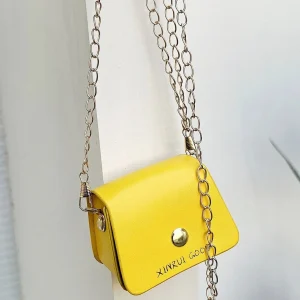 Bolsa cuadrada con estampado de letra con cadena para Niñas