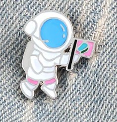 Broche creativo de aventura de astronauta