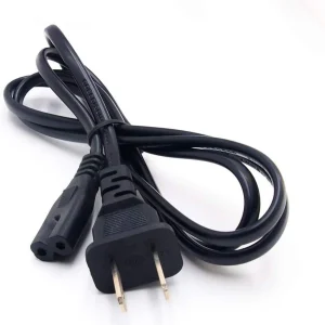 Cable de alimentación CA de repuesto de 2 clavijas