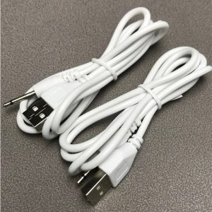 Cable de carga de alimentación USB de 2,5 mm, adaptador de cargador de CC USB, 2 Piezas
