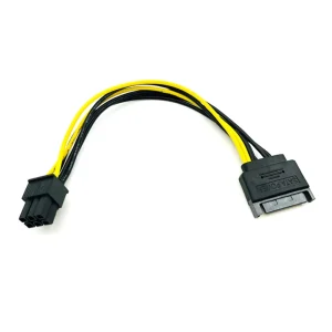 CABLE TARJETA DE POTENCIA SATA 15PIN A 6PIN PCI PCI APRESS