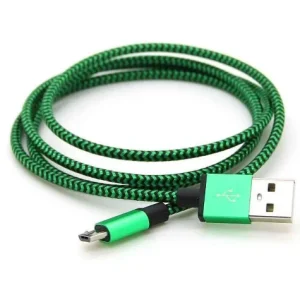 Cable usb micro de tela serpentina de aluminio