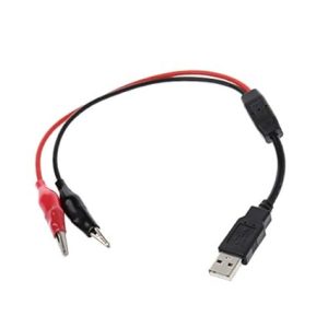Cable USB tipo A macho a pinzas de cocodrilo Allicator - para probador de voltaje CC