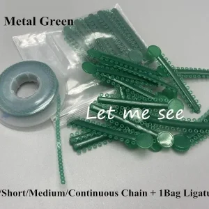 Cadena eléctrica de ortodoncia Dental, lazos de ligadura y cortos