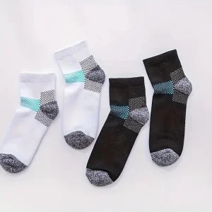 Calcetines Para Hombre Con Bloque De Color, Deportivos