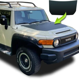 Calcomanía opaca de vinilo para capó negro mate, Toyota FJ-Cruiser 2007-2015