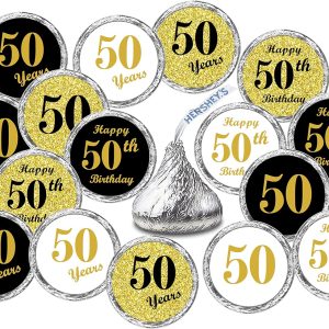 Calcomanías de besos de cumpleaños número 50 (juego de 324)