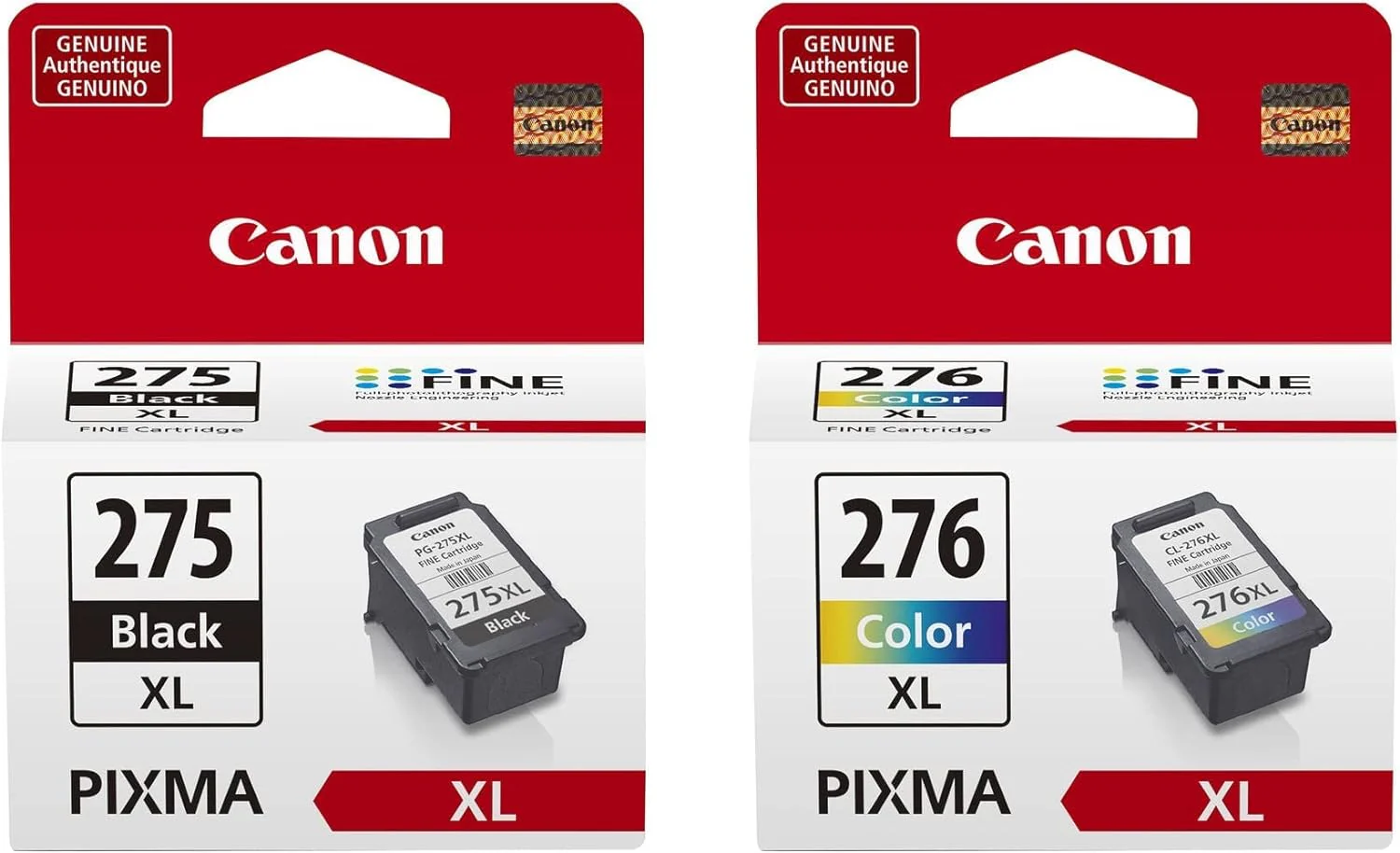 Canon Cartucho de tinta PG-275 XL BlackHigh Capacity (4981C001) y CL-276 XL Color