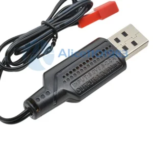 Cargador de cable USB batería de litio lipo 3,7 V 500 mA salida 1S cabeza hembra roja JST