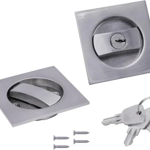 Cerradura de puerta con lengüeta cuadrada cepillada