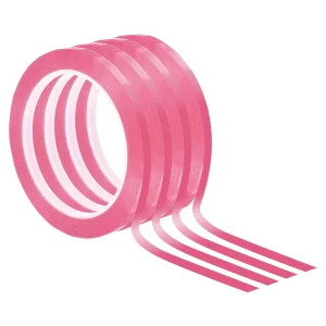 Cinta rosa, paquete de 1 cinta fina de borrado en seco para marcar gráficos