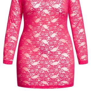 CITY CHIC FOX & ROYAL Camisón de encaje transparente