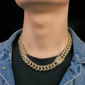 Collar De Cadena Cubana Para Hombre