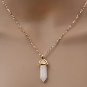 Collar de cristal de cuarzo de moda Chakra