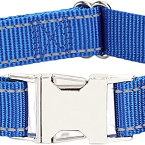 Collar reflectante para perro con hebilla de metal