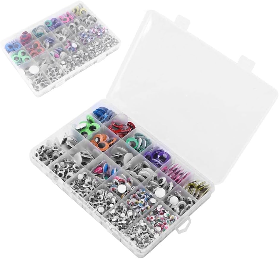 Coloridos ojos de elfo en caja de almacenamiento de tamaños diferentes para manualidades - Imagen 2