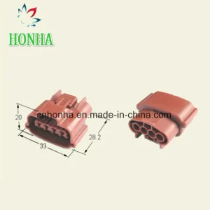 Conector automotriz hembra de 4 pines de color marrón Sumitomo