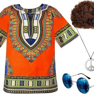 Conjunto de disfraz hippie de 4 piezas de Norme