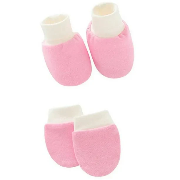 Conjunto de gorro fetal para recién nacidos, gorros con lazo para bebés, cubremanos y pies - Imagen 3