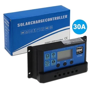 Controlador de carga solar Puerto USB Parámetros de pantalla LCD (30A 12V/24V)