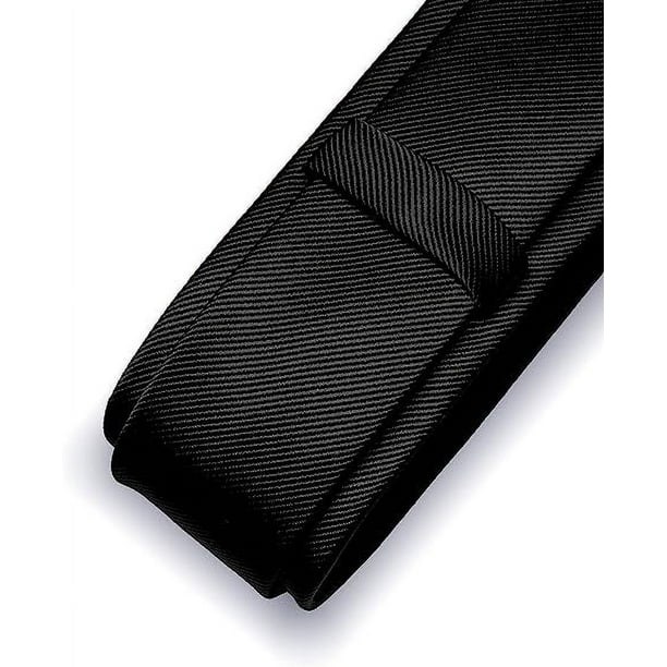 Corbata negra para hombre 6CM estrecha estrecha - Imagen 4