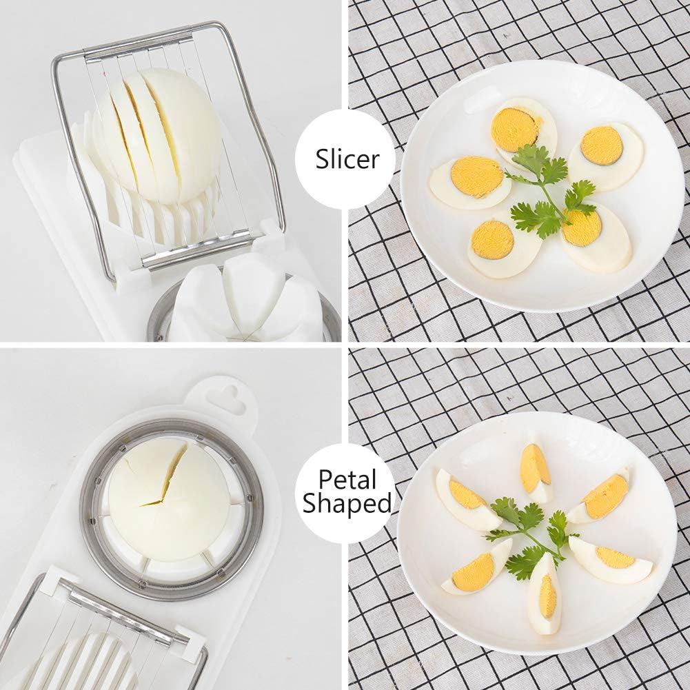 Cortador de huevos de cocina, Alambres de acero inoxidable, 2 estilos de rebanado - Imagen 5