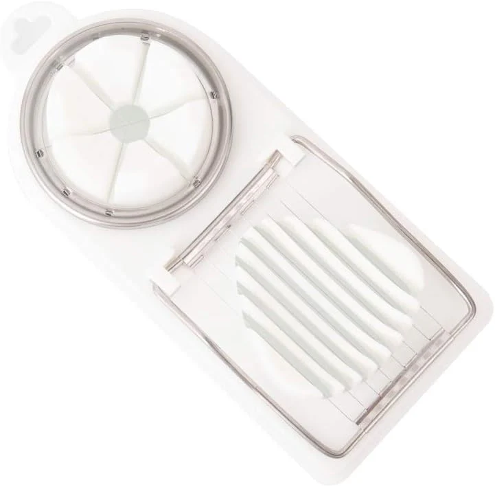 Cortador de huevos de cocina, Alambres de acero inoxidable, 2 estilos de rebanado