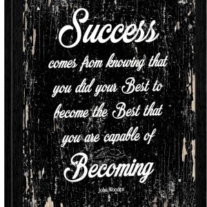 Cuadro de pared enmarcado con cita motivacional e inspiradora