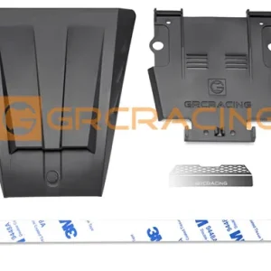 Cubierta de motor Grc, entrada de aire con parrilla de Metal # a negro para Traxxas Trx4 G500 Trx6 G63 # g162eb