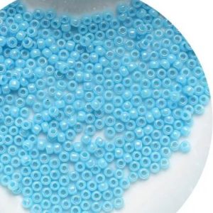 Cuentas redondas de vidrio opaco para fabricación de joyas