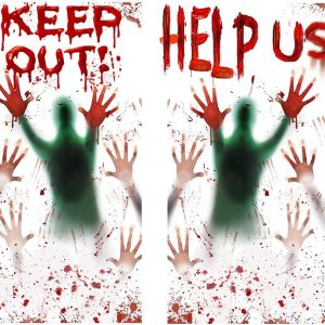 Decoración de Halloween para ventana, pósteres se adhieren