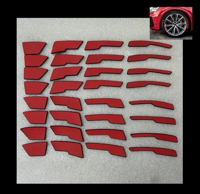 Deoukana 40 piezas de tiras decorativas para automovil, color rojo - Imagen 3