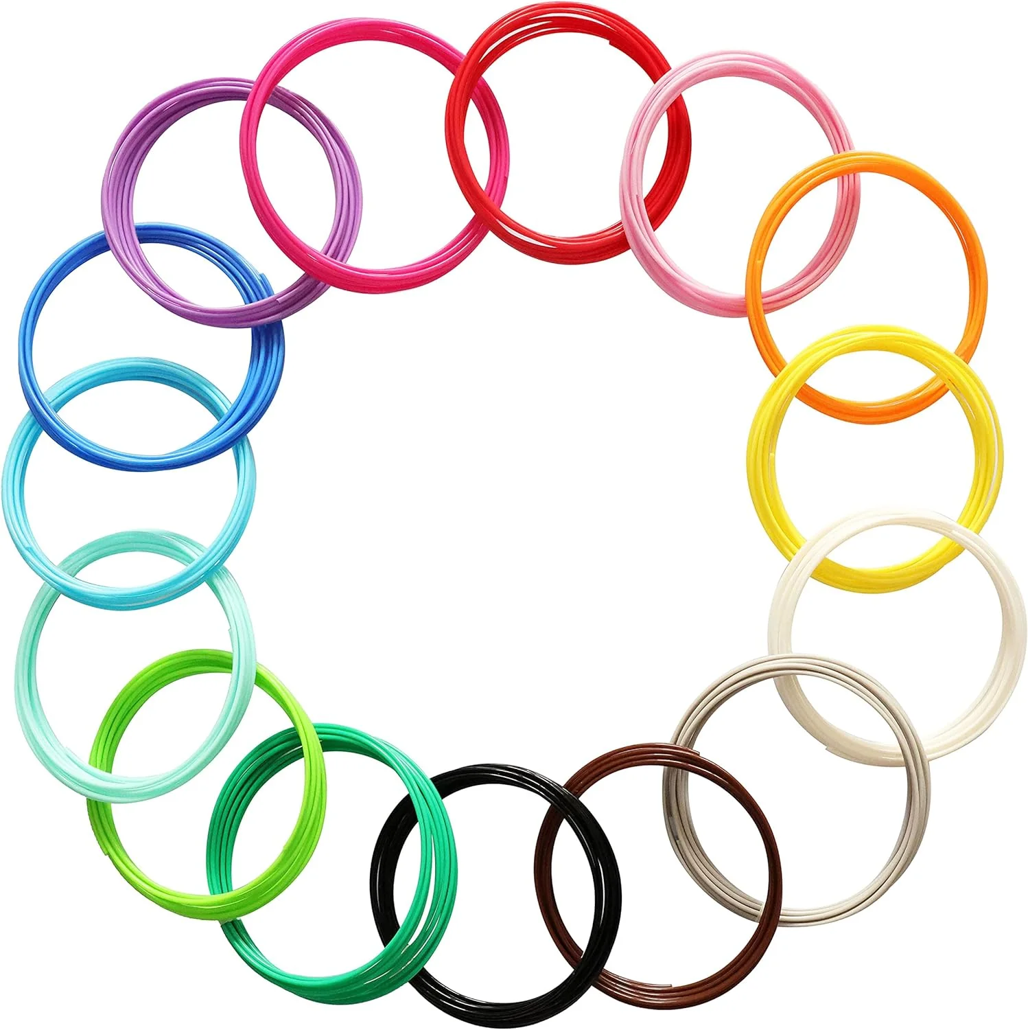 DO3D Recambio de filamento PLA de 15 colores brillantes de 0.069 in para bolígrafo 3D - Imagen 3