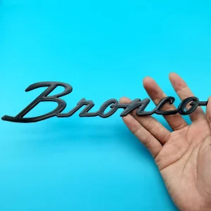 Emblemas de 10 pulgadas de metal retro clásico con letras 3D