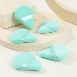 Esponjilla triangular suave para polvo volátil, esponjas de terciopelo para maquillaje