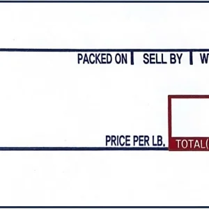 Etiqueta de escala de impresión LST-8010, 2.283 x 1.575 in, UPC "24 rollos" por caja