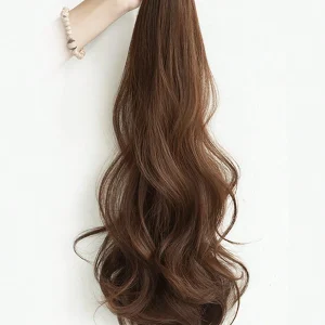 Extensión de cola de caballo con pinza de 22" pulgadas ondulado