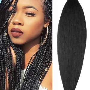 Extensiones de cabello trenzado preestirado de 26 pulgadas, 1 paquete