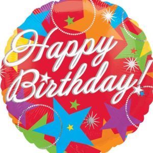 Feliz Cumpleaños Bursting Stars Globo