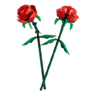 Fomantic-ramo de flores rosa, bloques de construcción, bloques de juguete