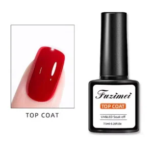 Fuzimei Capa superior de gel ultravioleta de 7,5 ml para manicura de uñas
